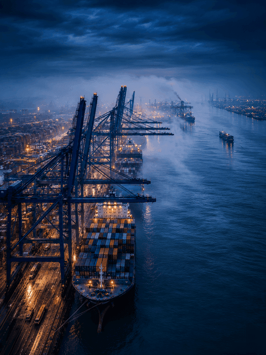 Ocean vessel at sea