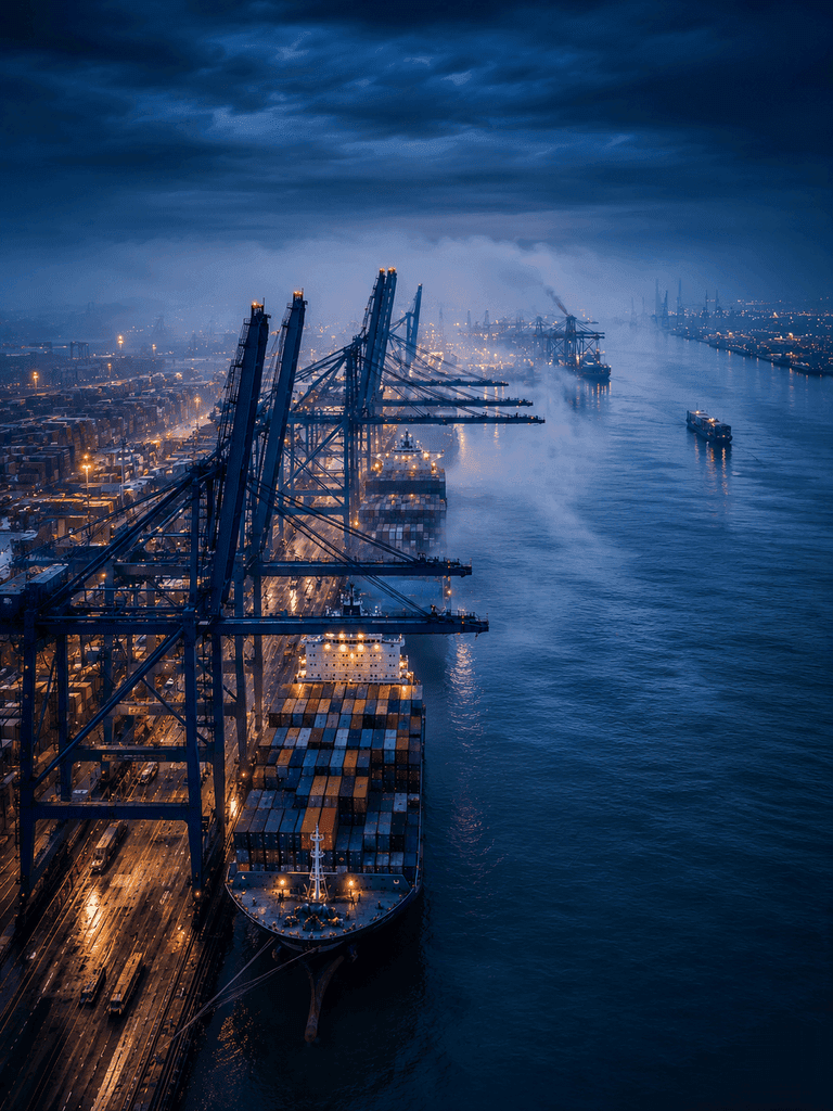 Ocean vessel at sea