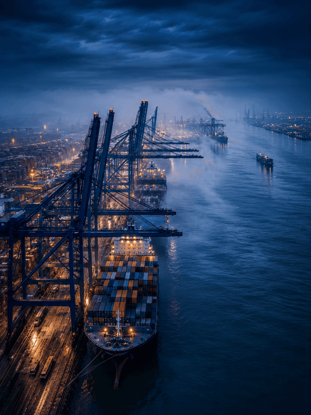 Ocean vessel at sea